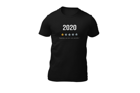2020 review superkut zou het niet aanraden t shirt donnie zwart