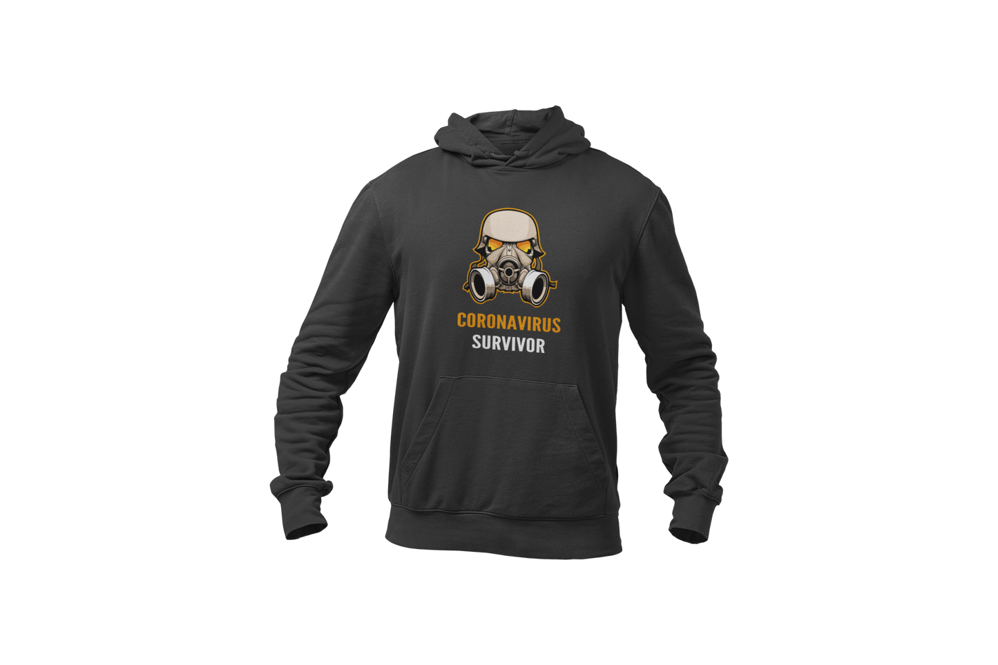 Coronavirus survivor hoodie donnie grijs