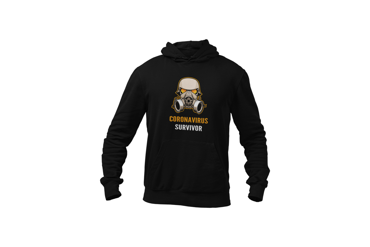 Coronavirus survivor hoodie donnie zwart