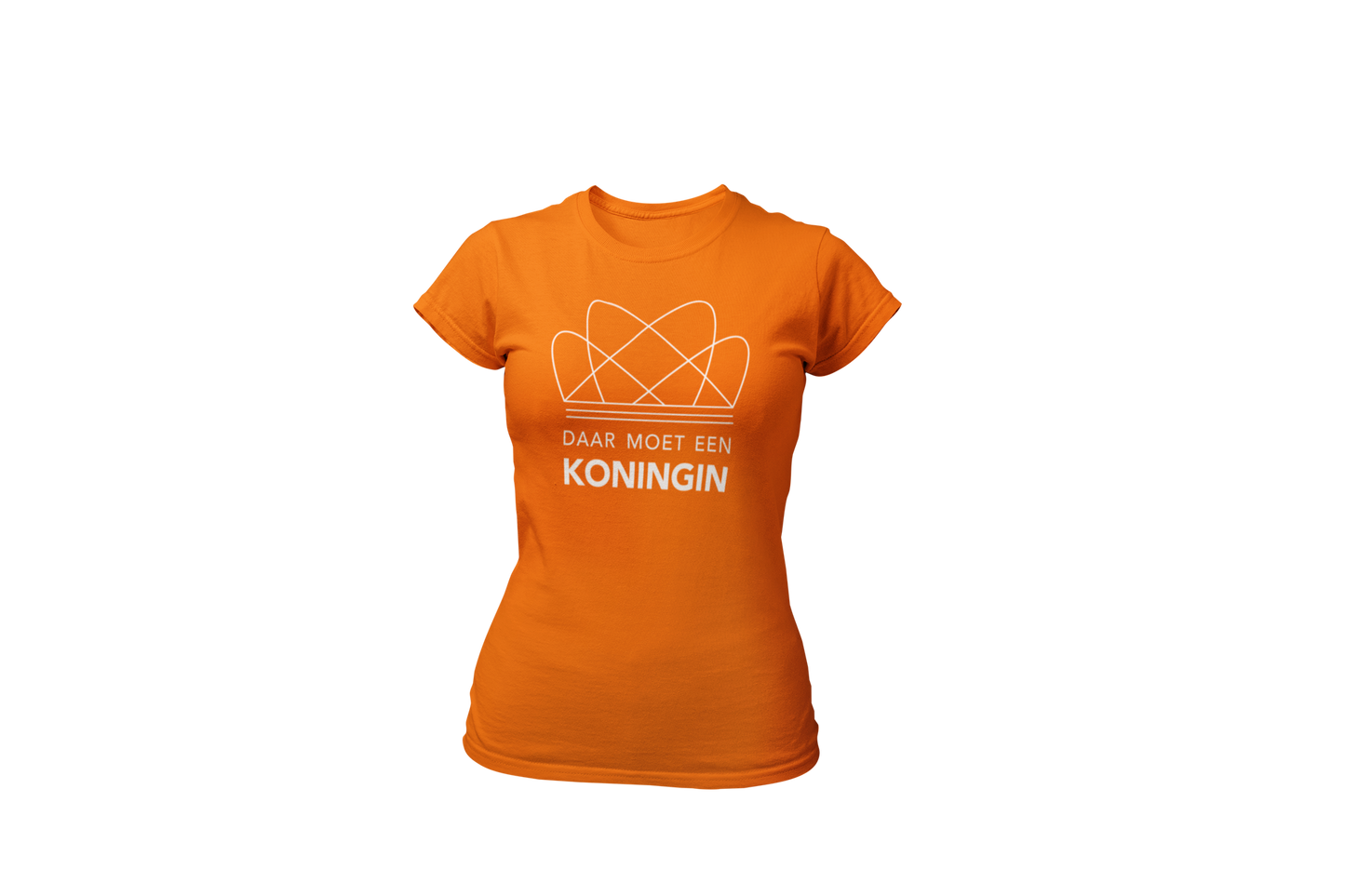 Daar moet een koningin shirt koningsdag orange