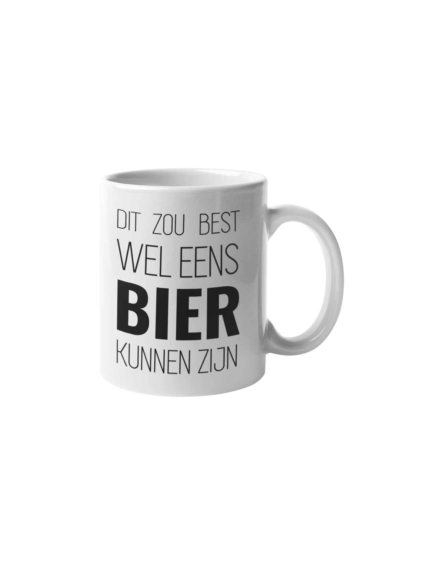 Dit zou wel eens bier kunnen zijn mok white