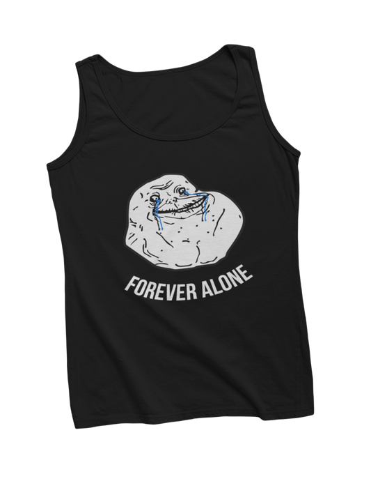 Forever alone meme tanktop donnie zwart