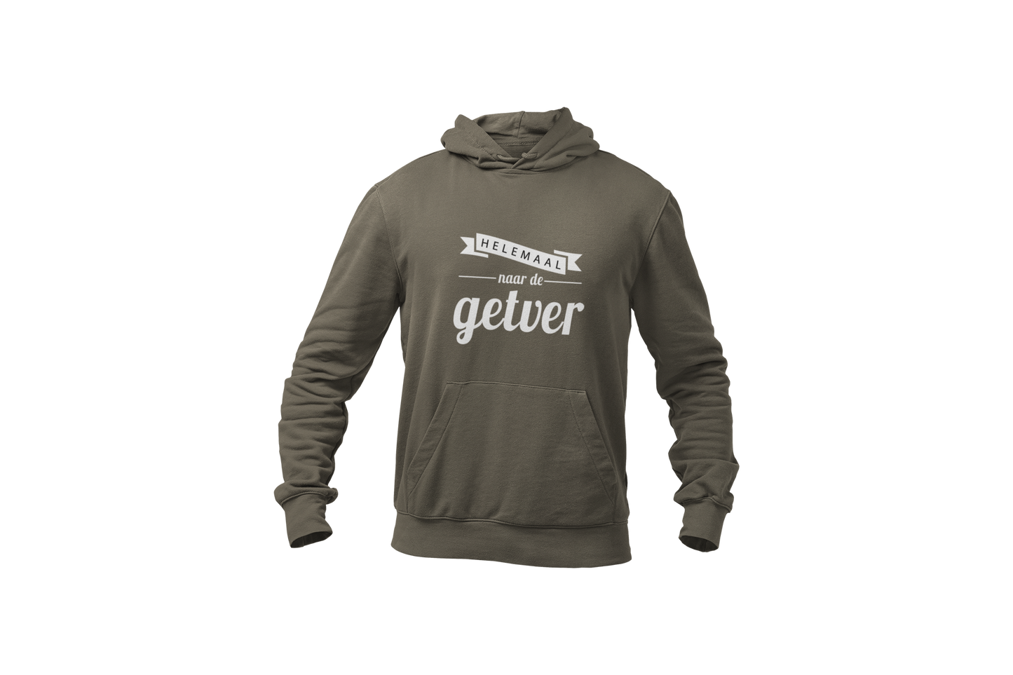 Helemaal naar de getver hoodie green