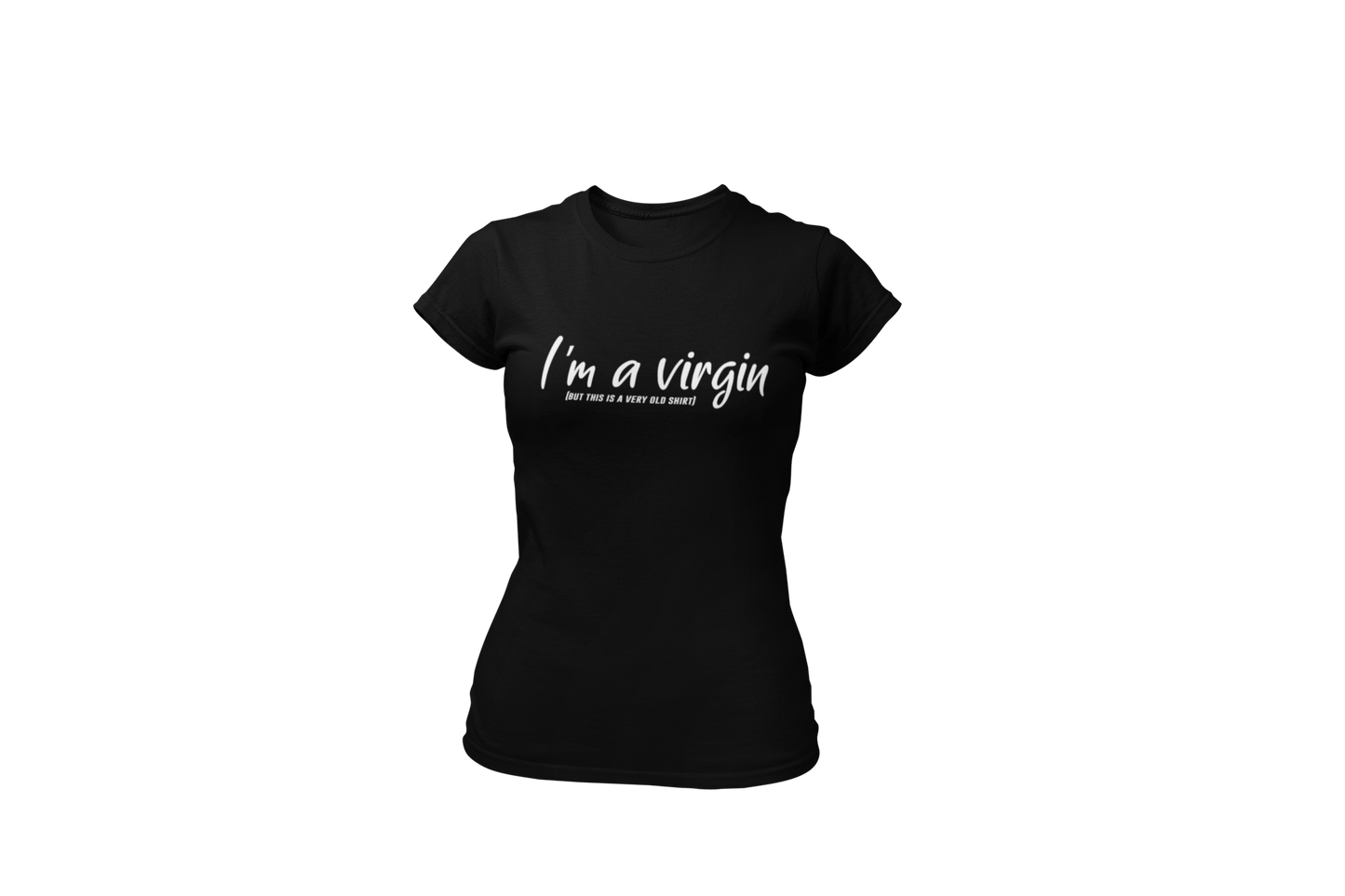 I am a virgin but this is a very old shirt dames zwart donnie