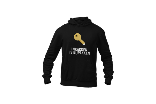 Inkakken is bijpakken hoodie black
