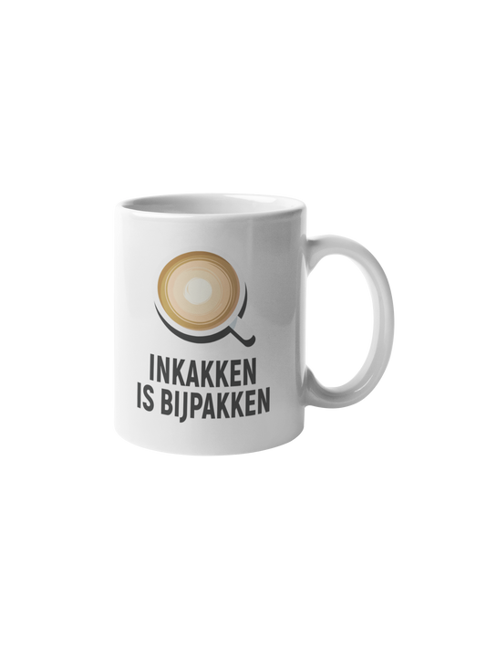 Inkakken is bijpakken mok
