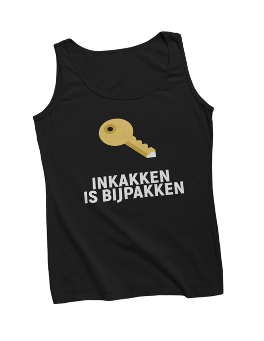 Inkakken is bijpakken tanktop black