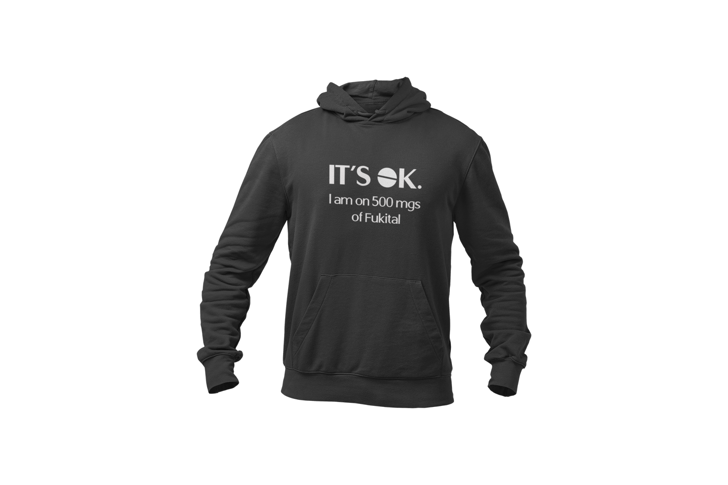 Its ok i am on 500 mgs fukital hoodie donnie donkergrijs