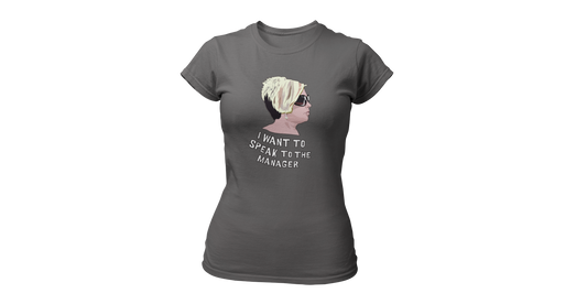 Karen i want to speak to the manager shirt donnie grijs