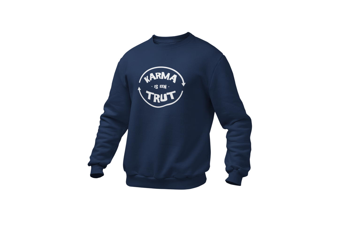 Karma is een trut sweater donnie blue