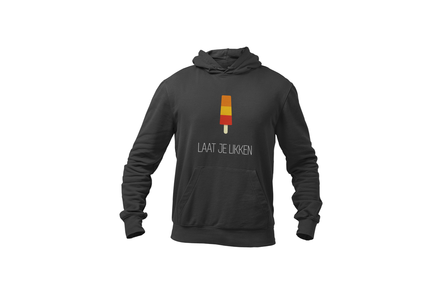 Laat je likken hoodie dark grey