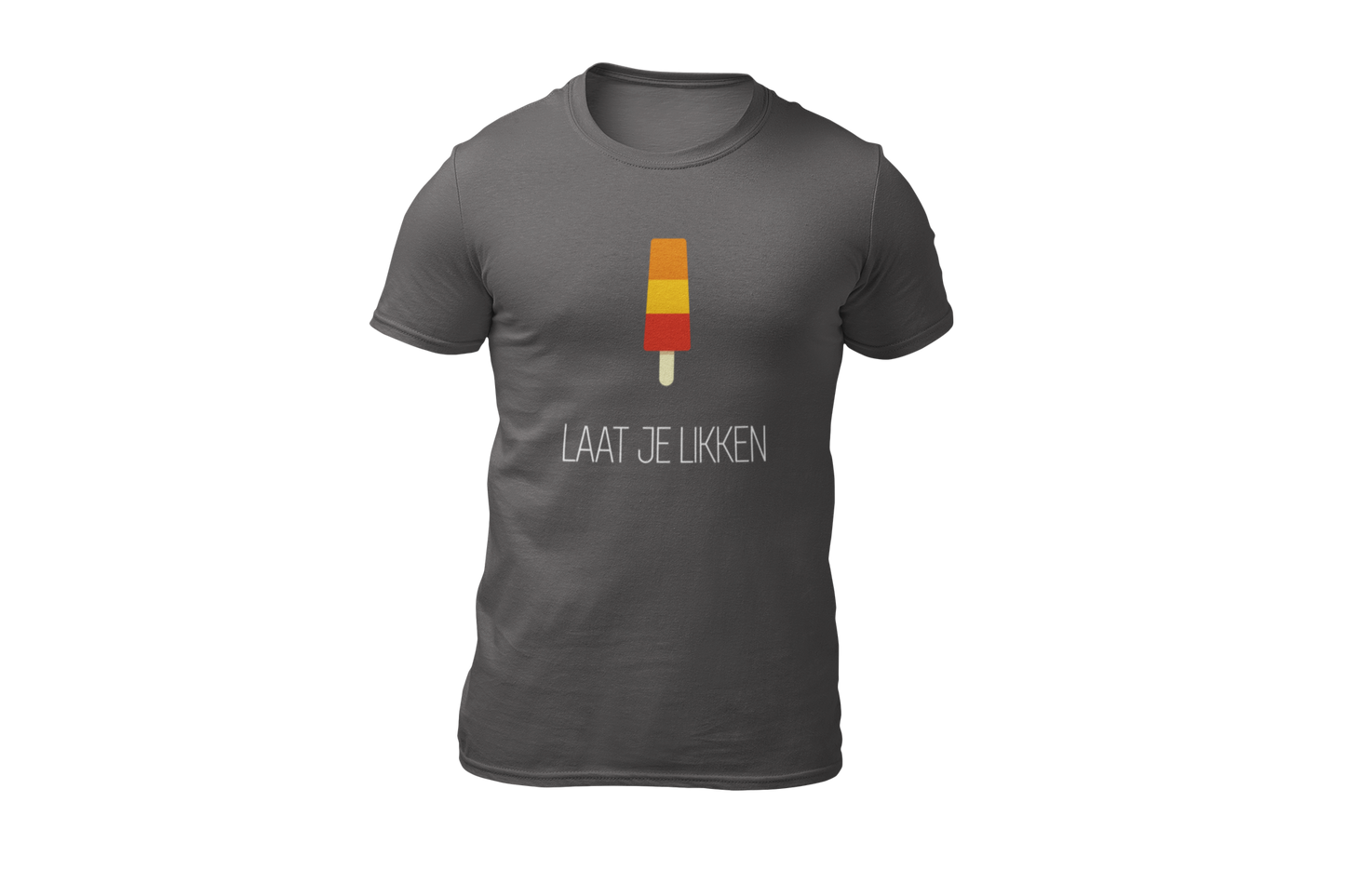 Laat je likken shirt grey