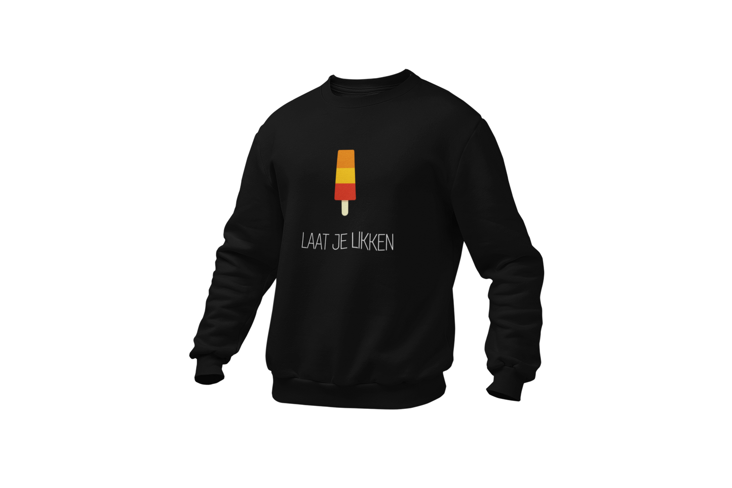 Laat je likken sweater black