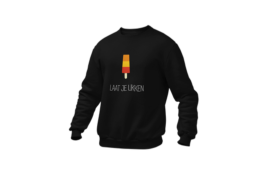 Laat je likken sweater black