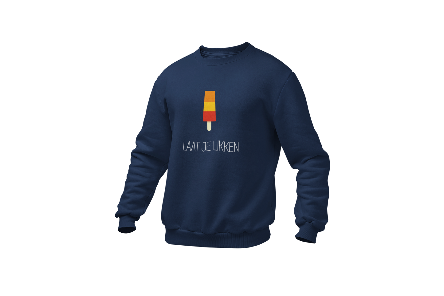 Laat je likken sweater blue