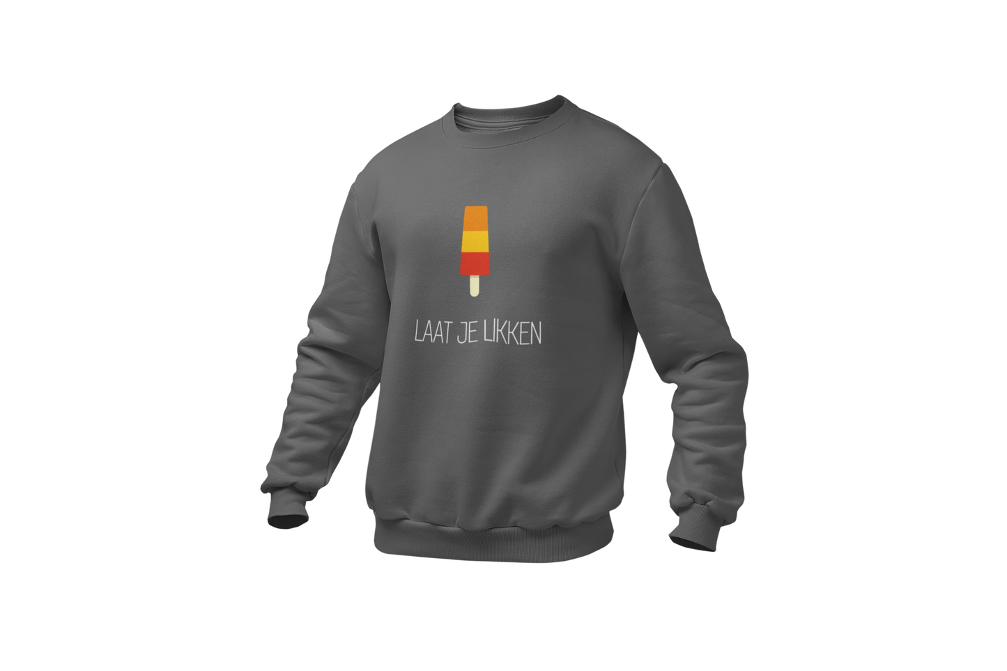 Laat je likken sweater dark grey