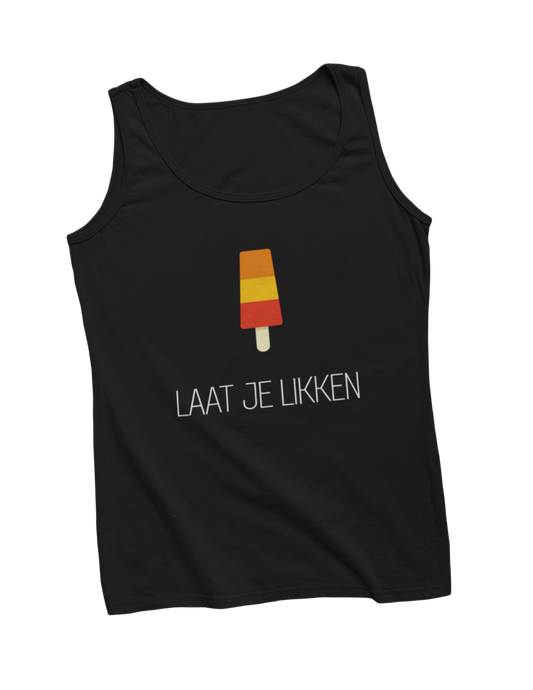 Laat je likken tanktop black