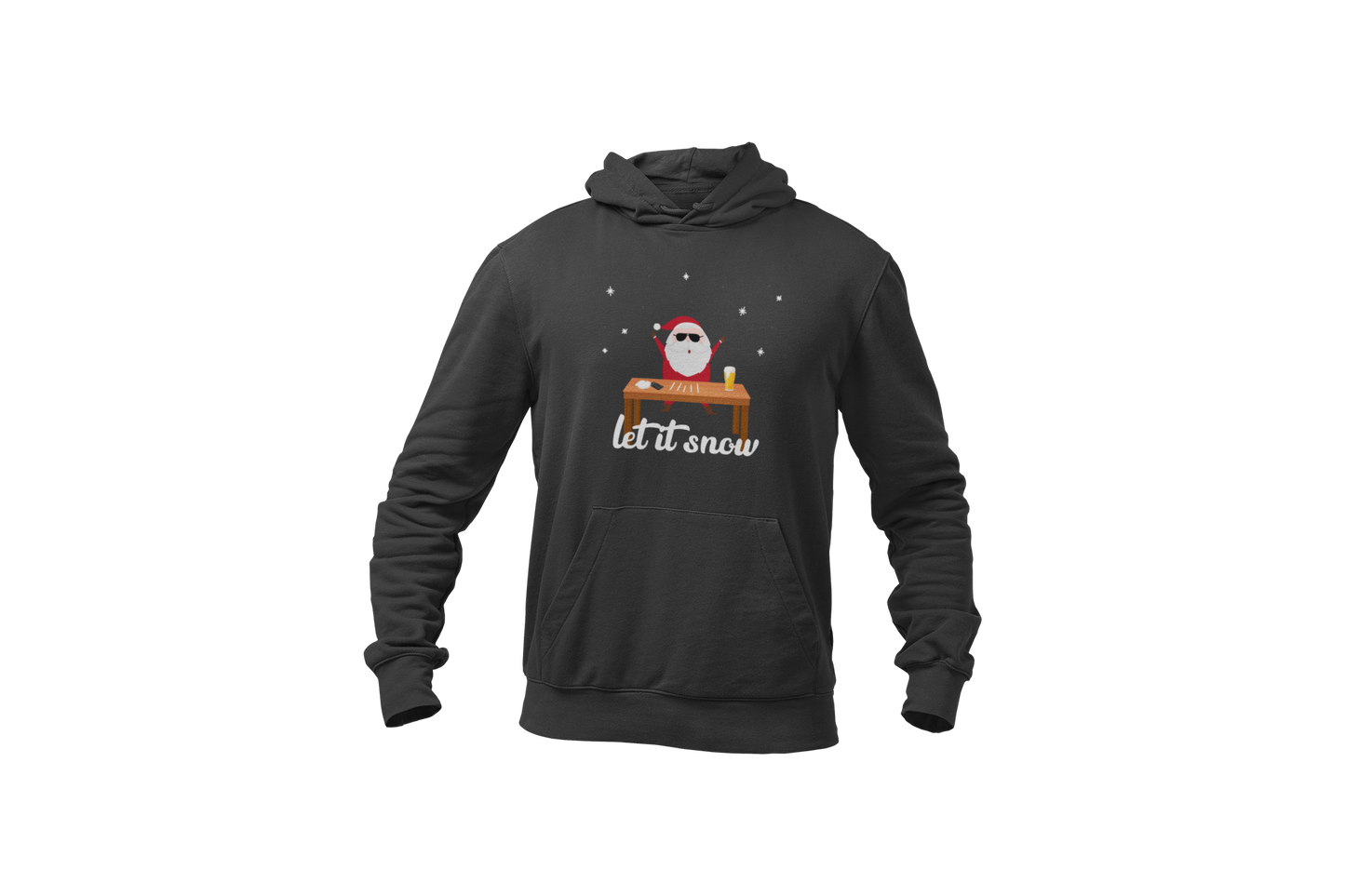 Let it snow hoodie trui coke tafel donnie grijs