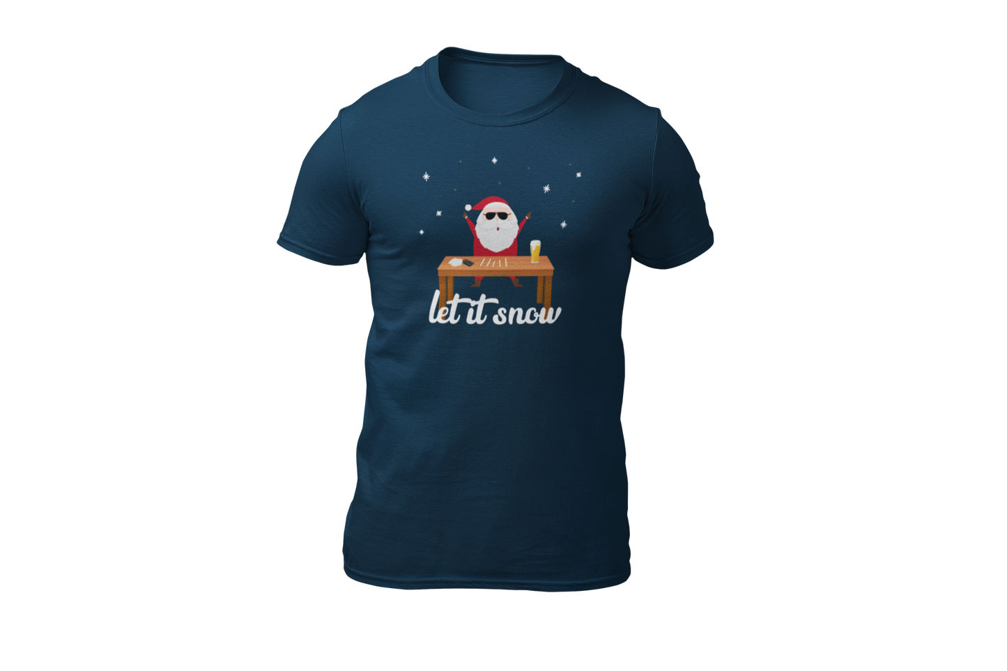 Let it snow shirt coke tafel donnie blauw