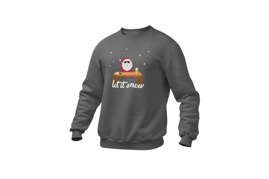 Let it snow sweater trui coke tafel donnie grijs