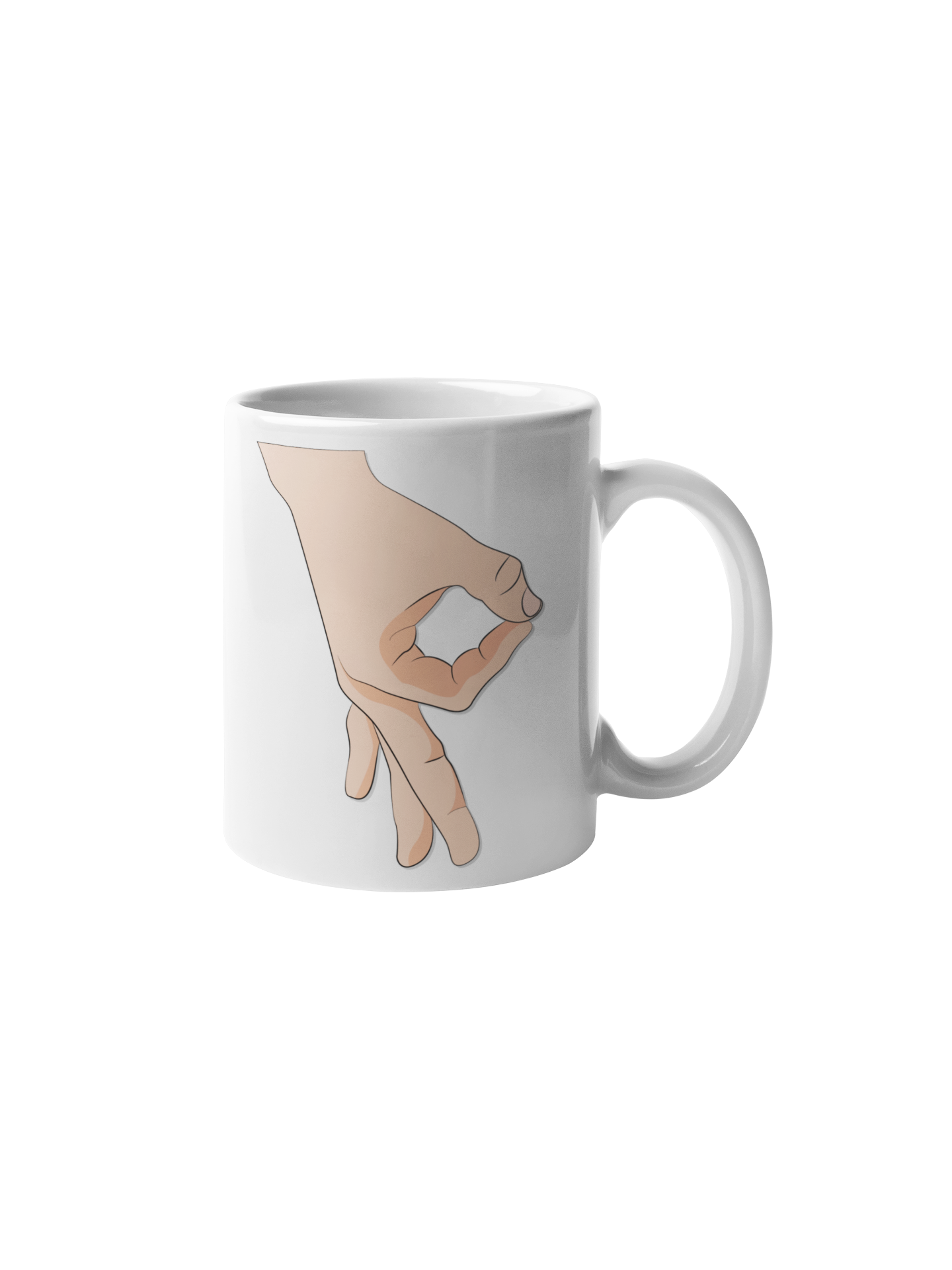 Made you look ok hand mok white