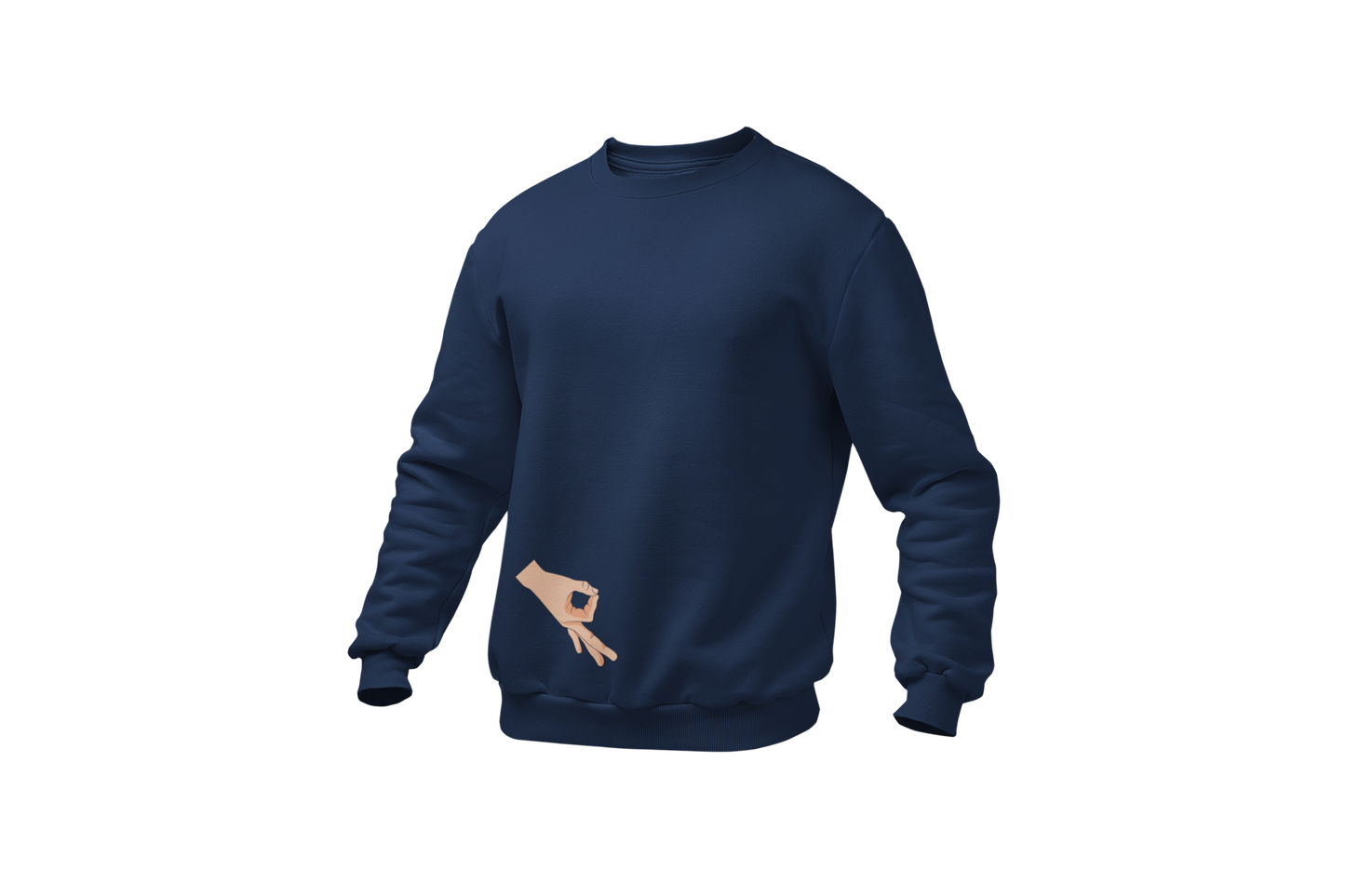 Made you look sweater blue