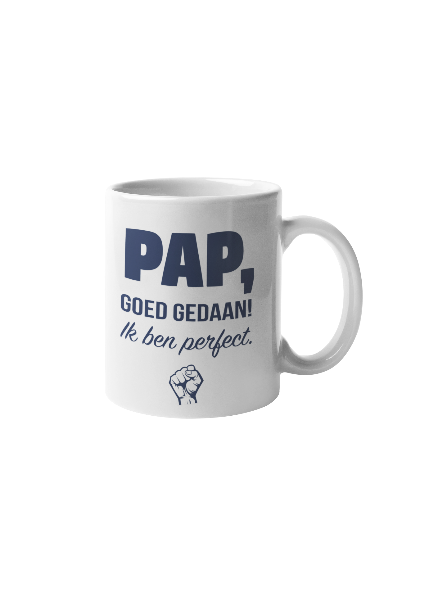 Pap goed gedaan ik ben perfect vaderdag mok donnie