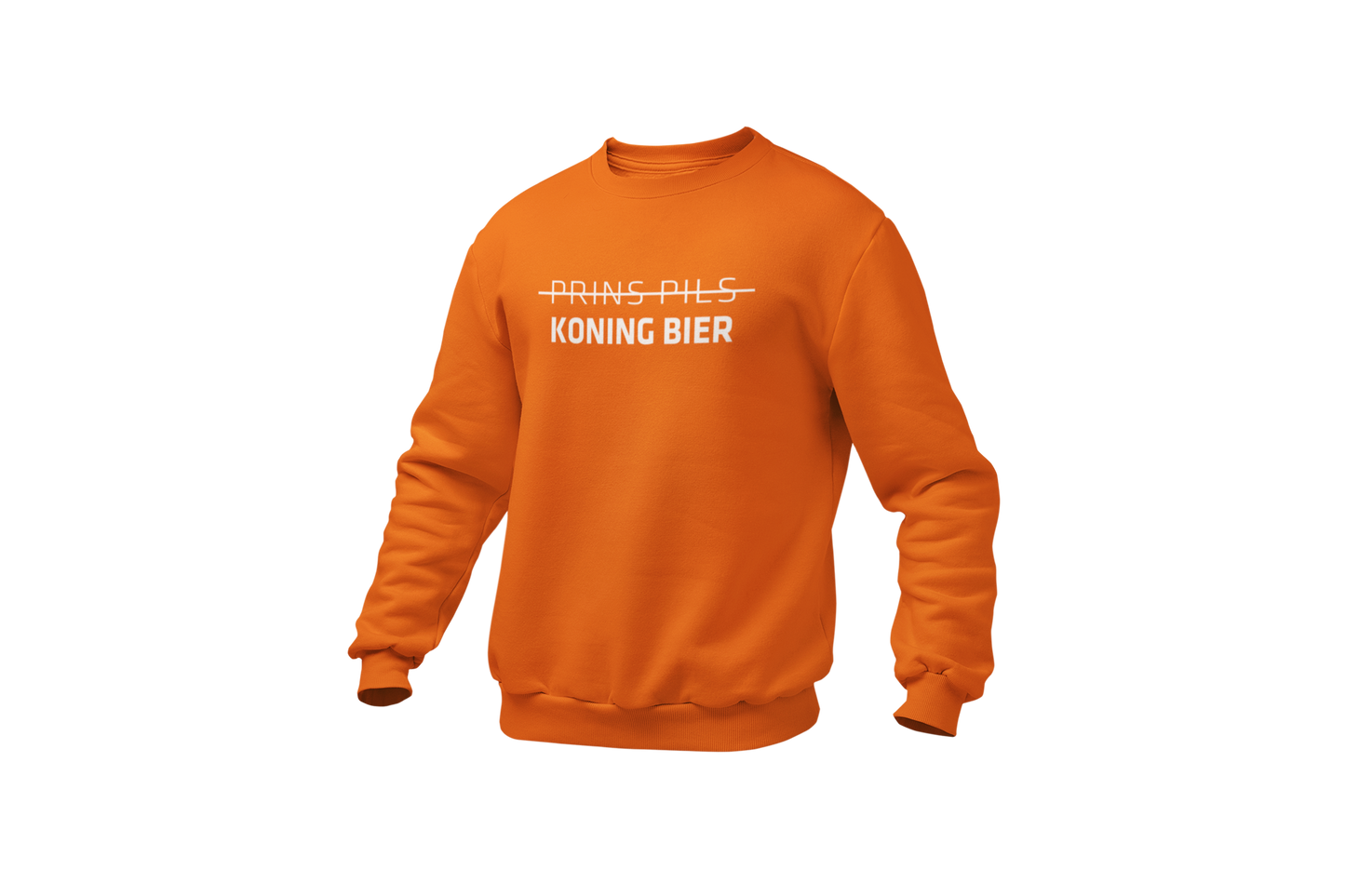 Prins pils koning bier sweater orange
