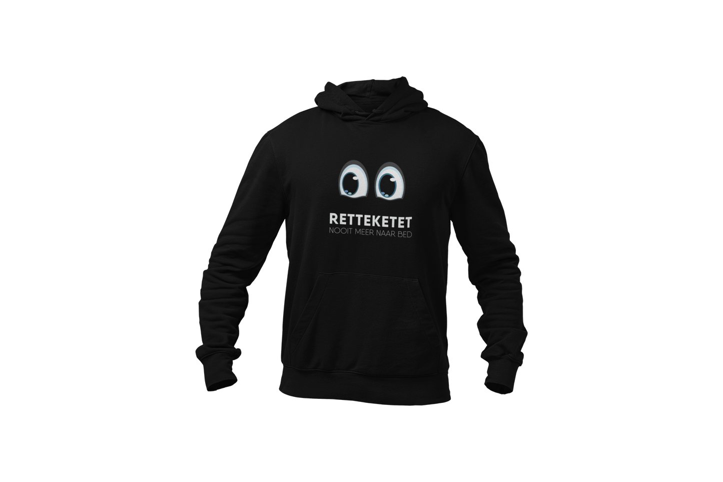 Retteketet nooit meer naar bed hoodie black