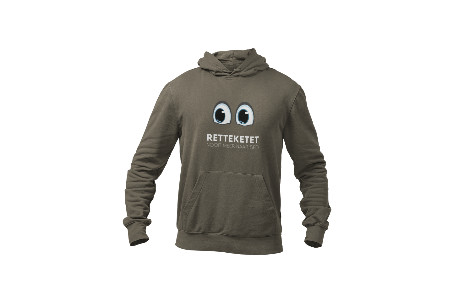 Retteketet nooit meer naar bed hoodie green