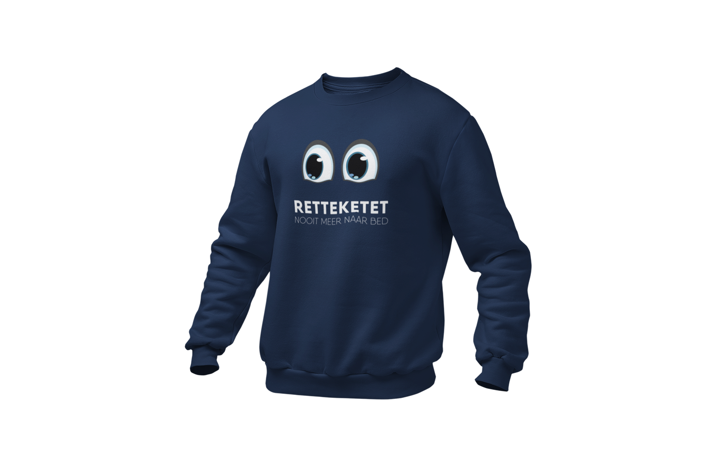 Retteketet nooit meer naar bed sweater blue
