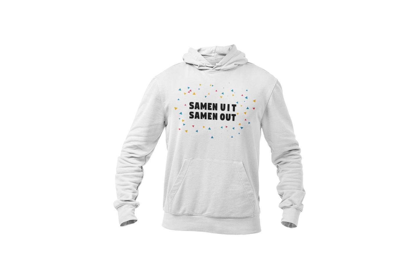 Samen uit samen out hoodie white