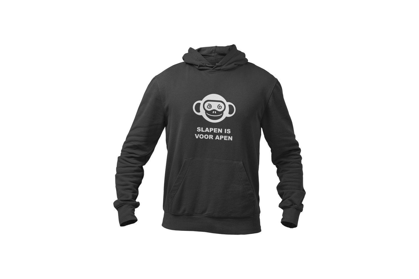 Slapen is voor apen hoodie dark grey