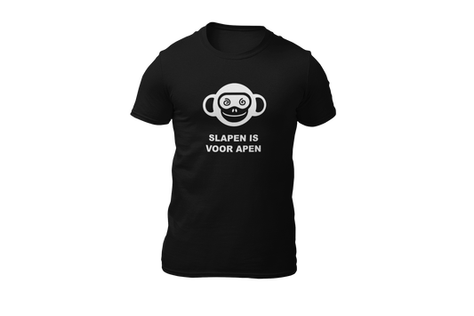 Slapen is voor apen shirt black
