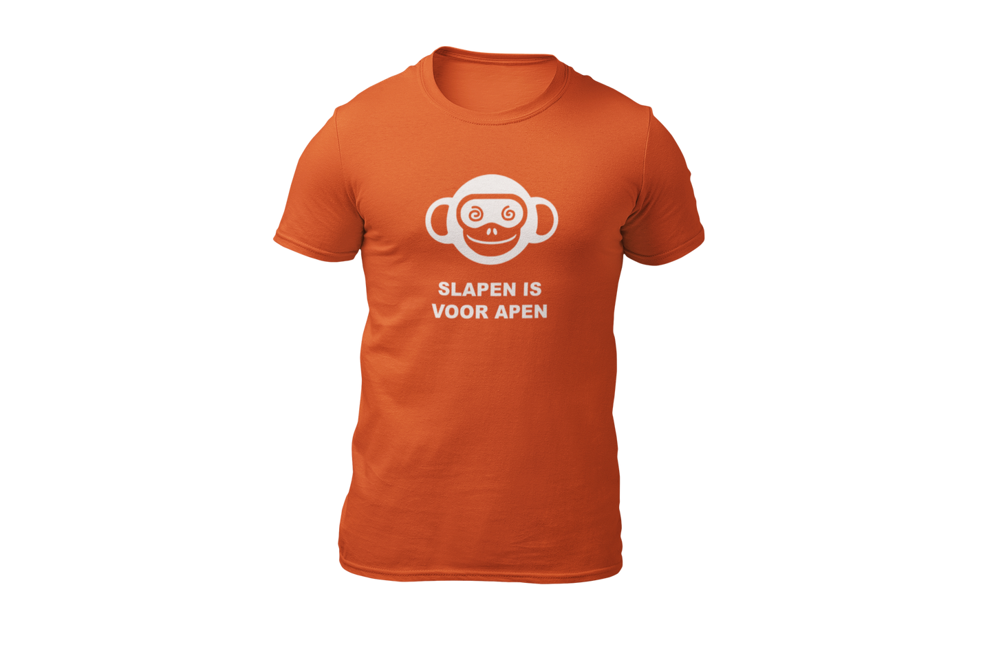 Slapen is voor apen shirt orange