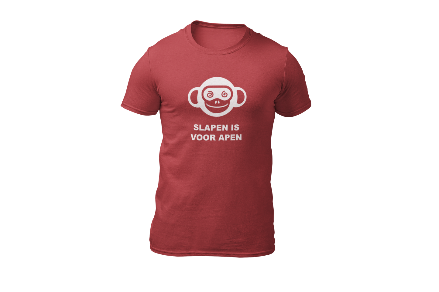 Slapen is voor apen shirt red
