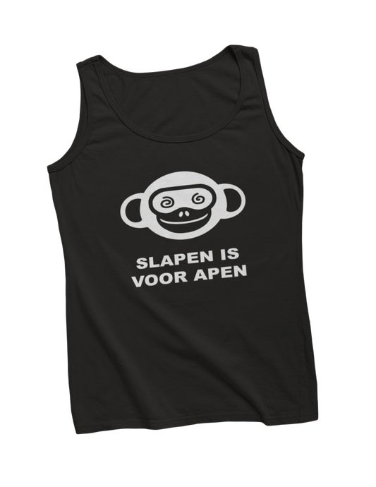 Slapen is voor apen tanktop black