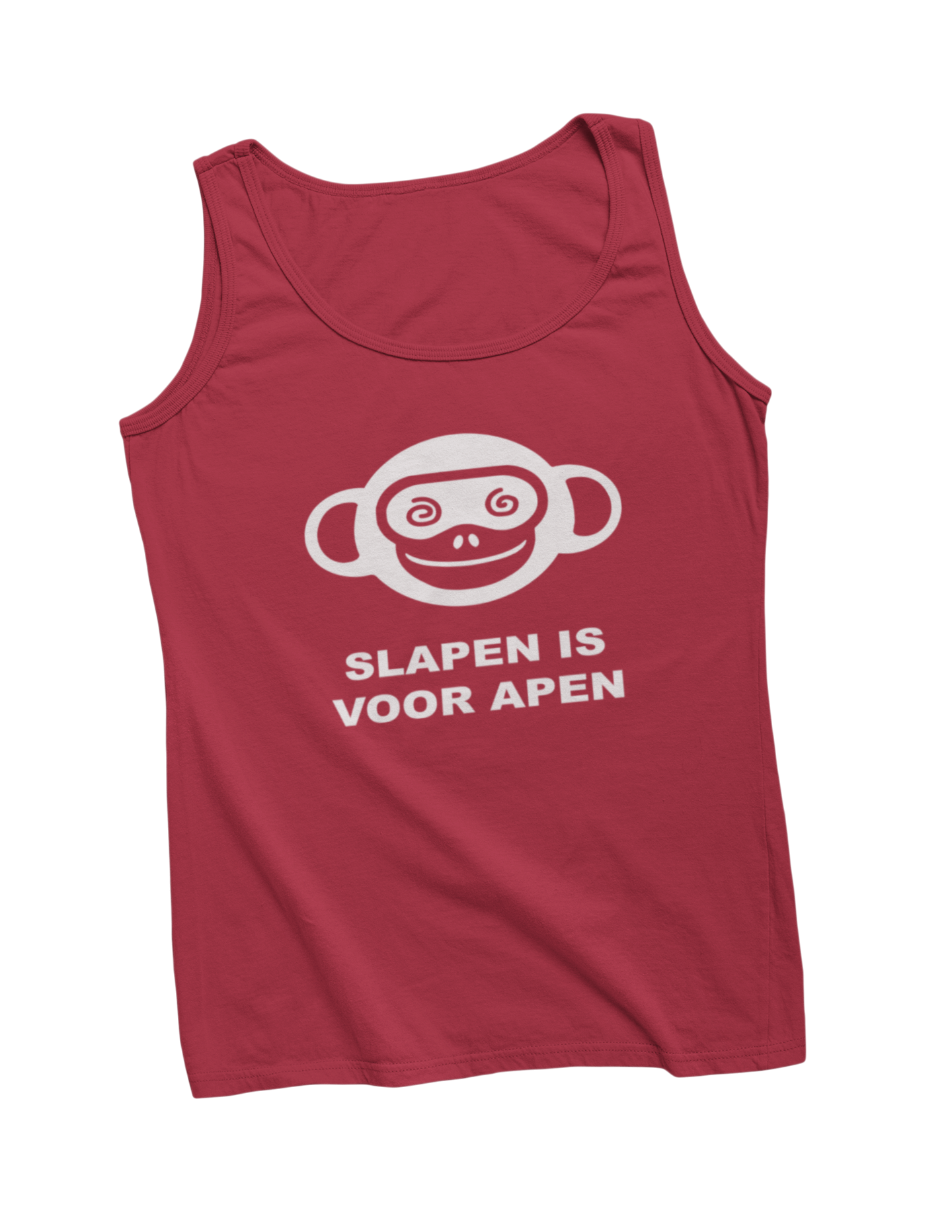 Slapen is voor apen tanktop red