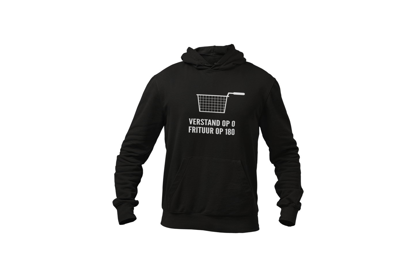 Verstand op 0 frituur op 180 t hoodie donnie zwart