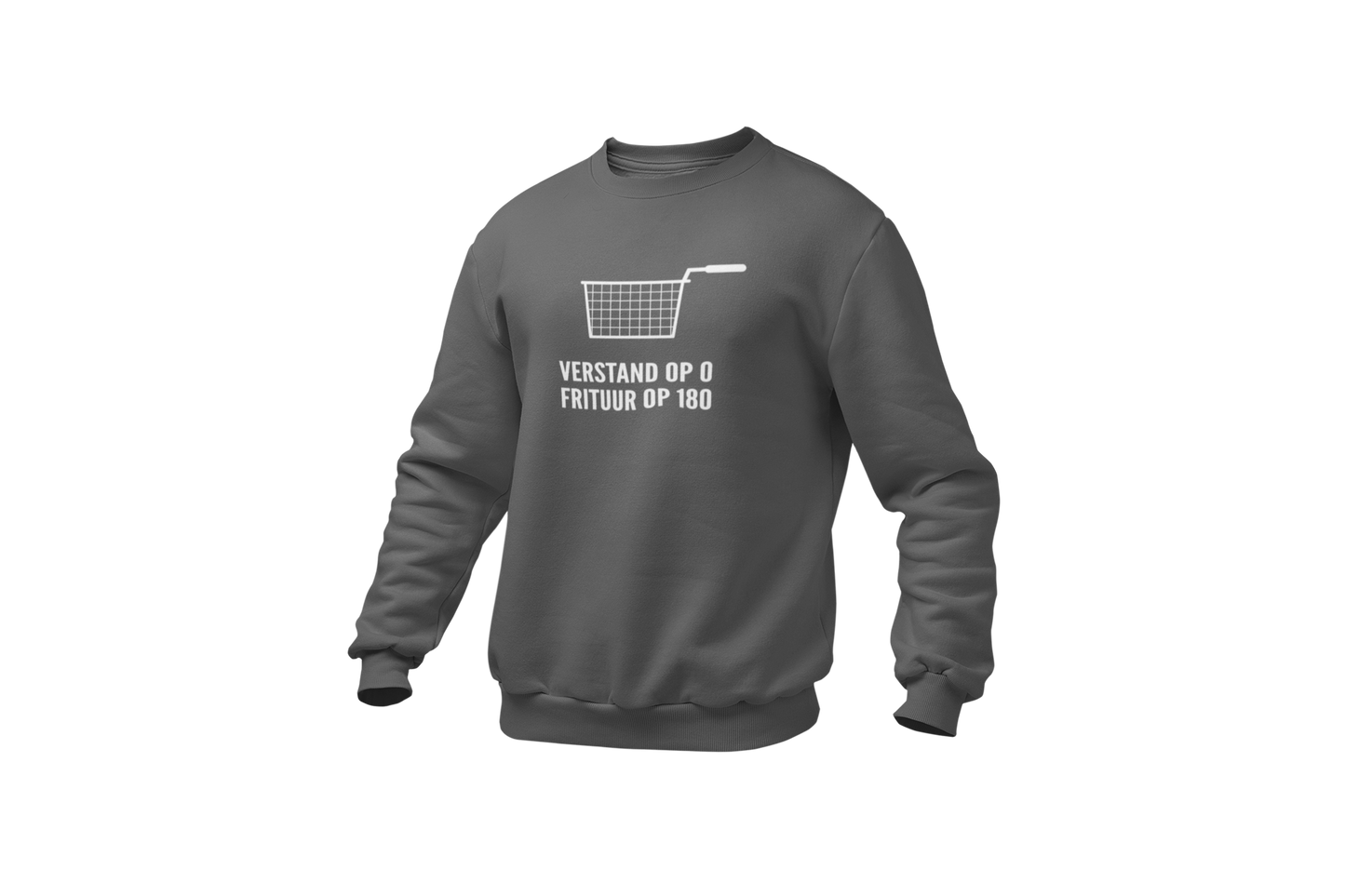 Verstand op 0 frituur op 180 t sweater donnie donkergrijs