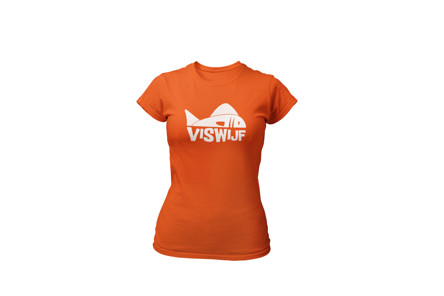 Viswijf shirt dames donnie orange
