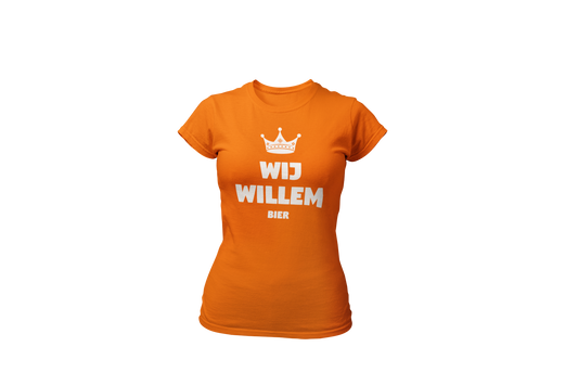 Wij willem bier shirt dames orange