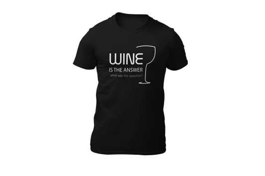 Wine is the answer shirt black