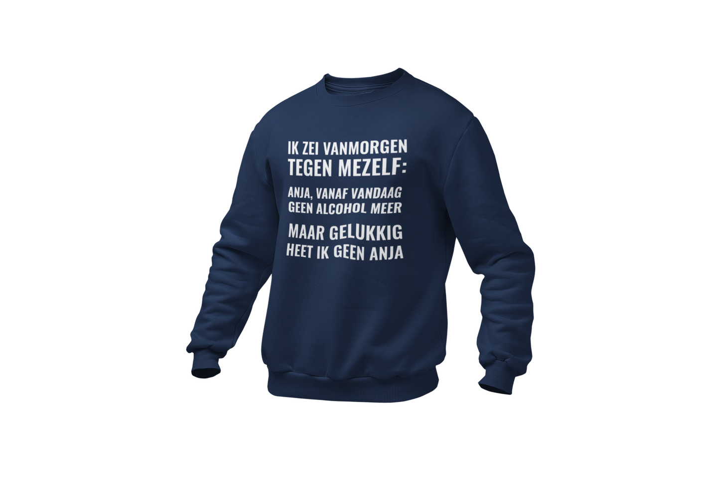 Anja vandaag geen alcohol meer sweater blue