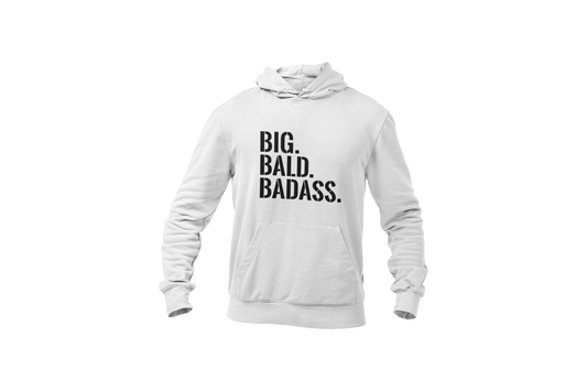 Big bald baddass hoodie white
