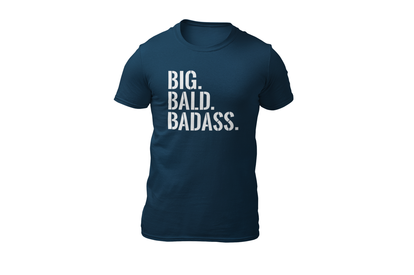 Big bald baddass shirt dark blue