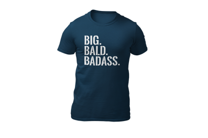 Big bald baddass shirt dark blue