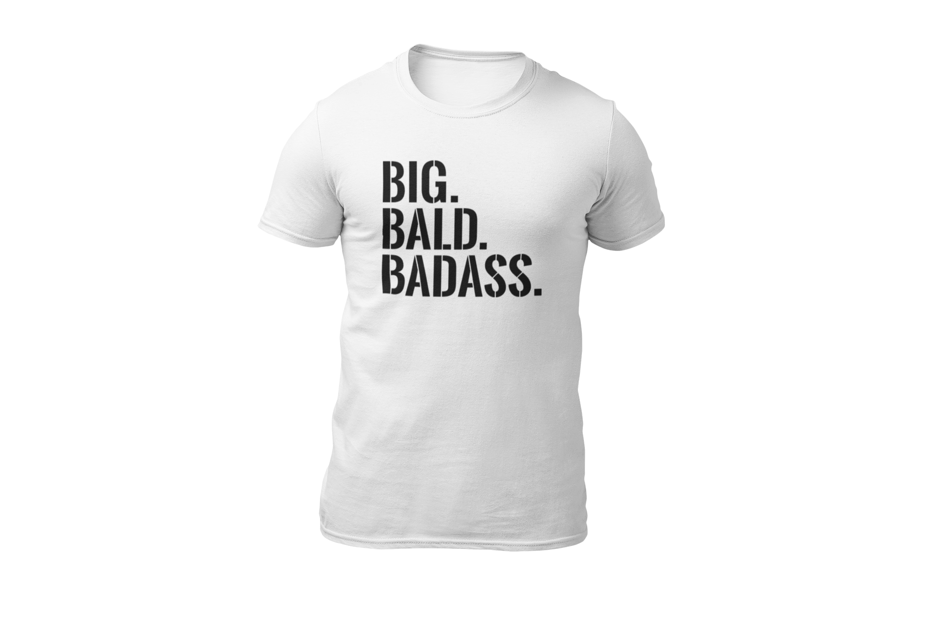 Big bald baddass shirt white
