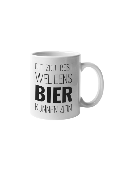 Dit zou wel eens bier kunnen zijn mok white