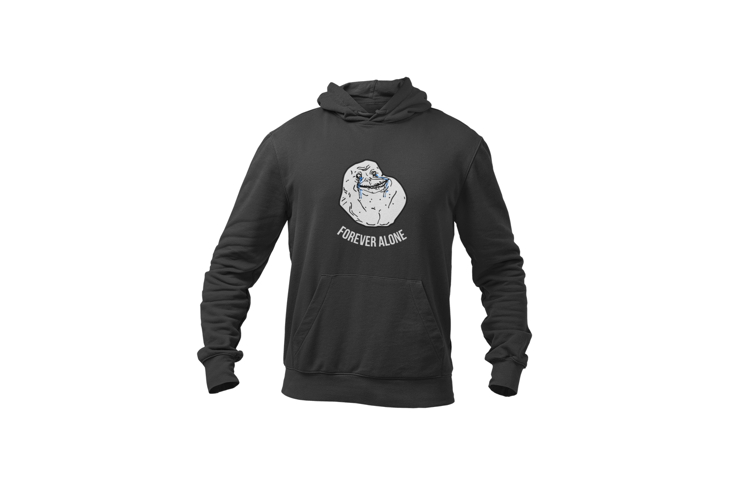 Forever alone meme hoodie donnie donkergrijs